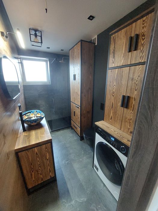 Szafka pod umywalkę loft, konsola postarzana sosna,drewno szczotkowane