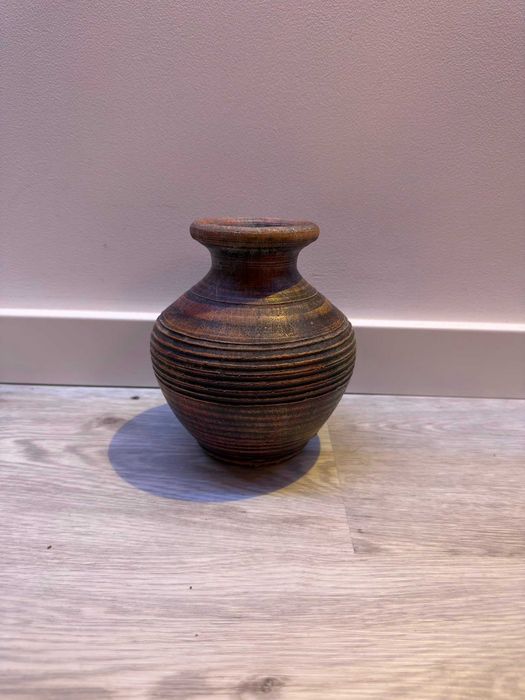 Jarra / Vaso Decorativo Rústico em Cerâmica / Barro Artesanal (19 cm)