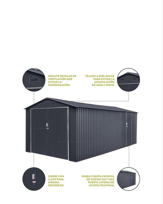 Garagem metalica 18m2