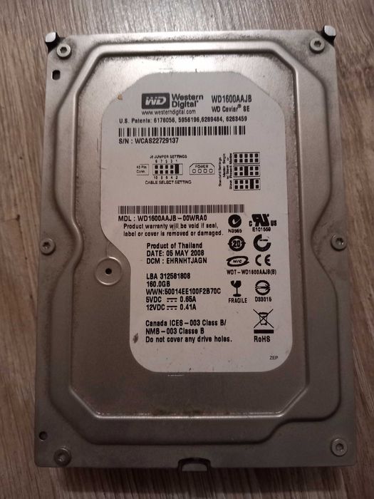 Dysk HDD 3,5" WD WD1600AAJB 160 GB