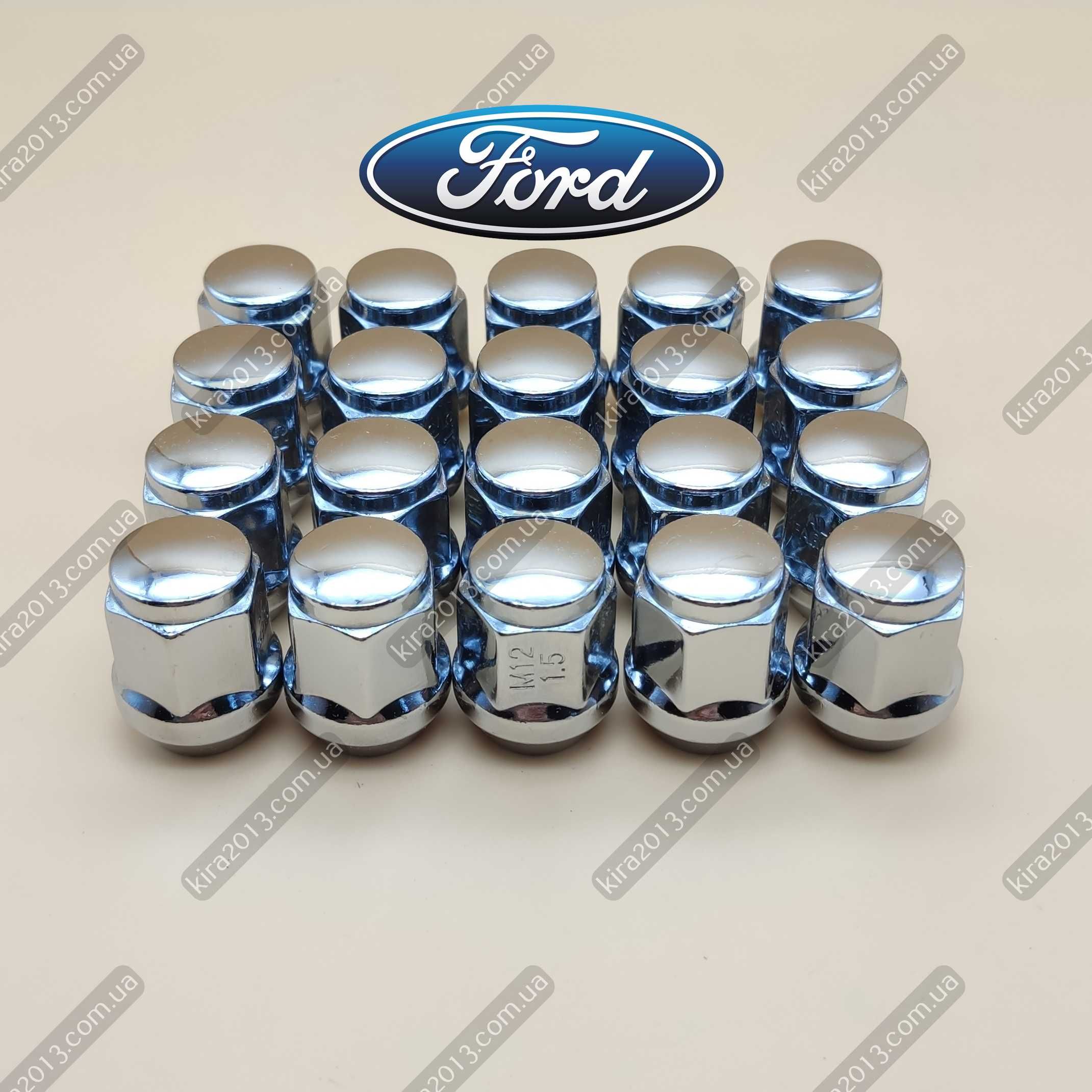 Колёсная гайка Форд цельнолитая хром для литых дисков Гайка FORD USA ...