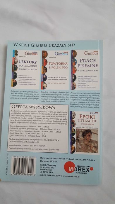 Epoki literackie w gimnazjum Część II