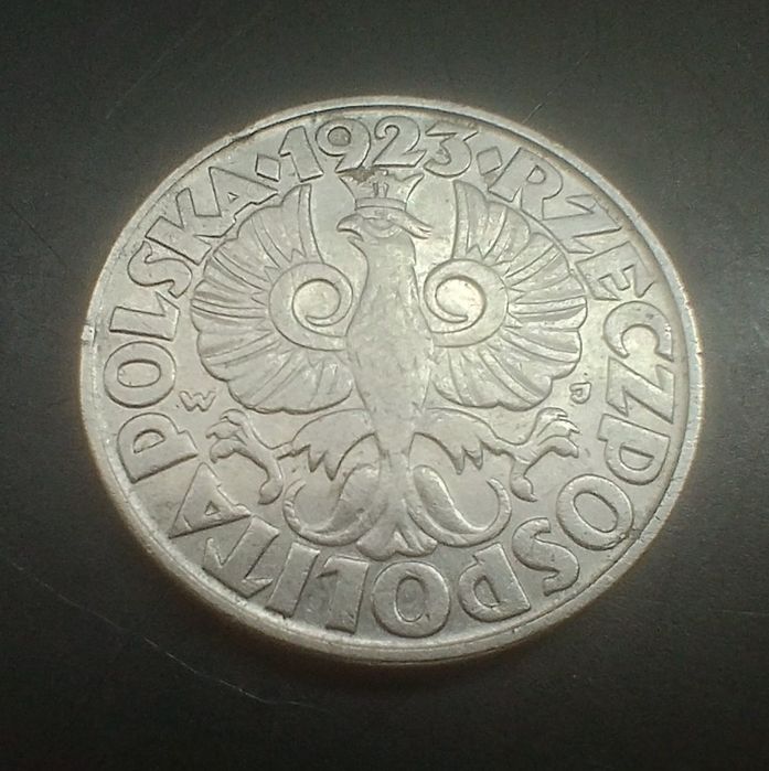 50 groszy z 1923 roku, stan bardzo dobry