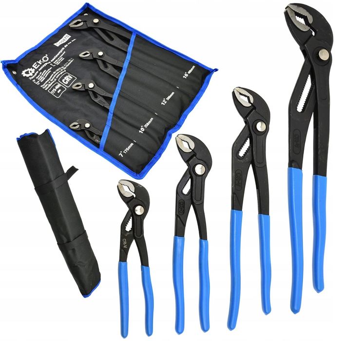 Zestaw szczypiec nastawnych do rur 4el. 175mm-400mm CRV G00870 Geko