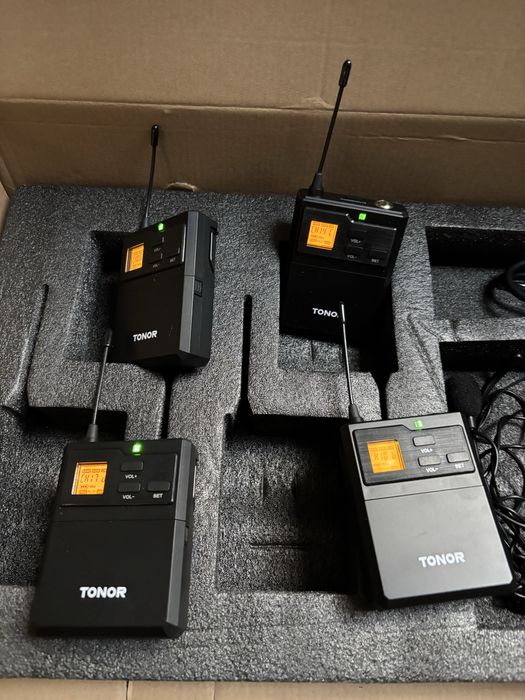 Tonor zestaw studyjny tw844 4 bezprzewodowych mikrofonów