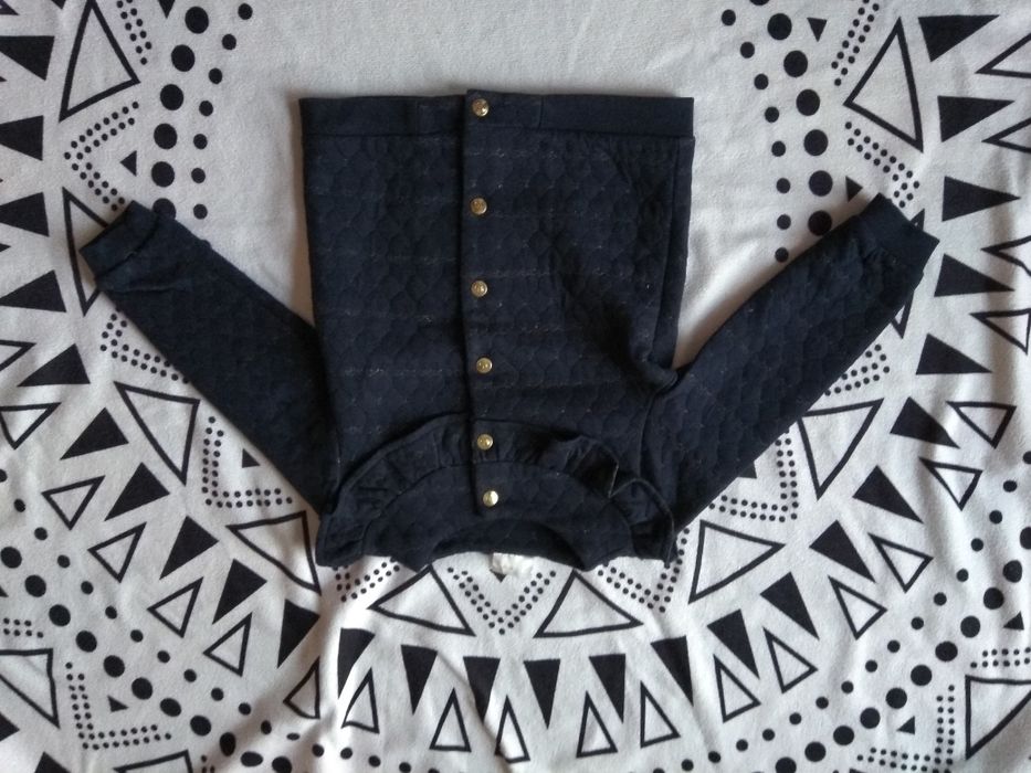 Sweter żakiet granatowy święta Boże Narodzenie sesja zdjęciowa 98 so c