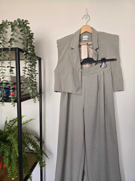 Komplet | Spodnie z wysokim stanem | Kamizelka | MagMac | Butik