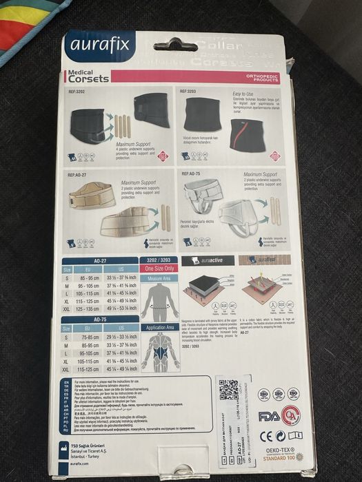 Корсет, бандаж для беременных, Aurafix AO-27 Л (105-115объем)бежевый