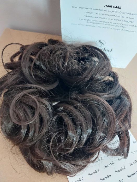 Nowe Curly scrunchie włosy gumka messy bun kok