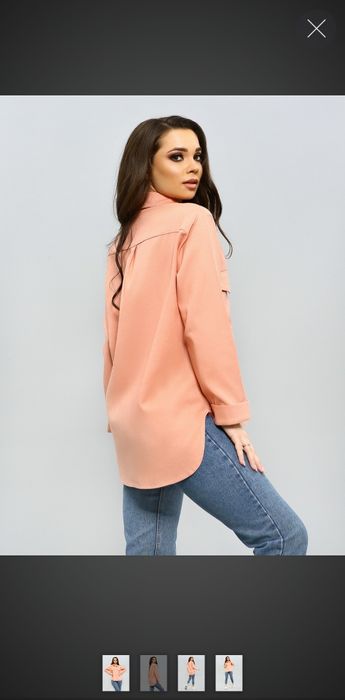 Сорочка рубашка овершот - Л - 46-48