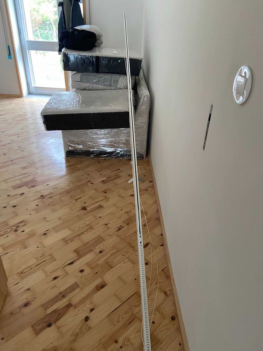 calha cortina branca ultra minimalista 4 metros