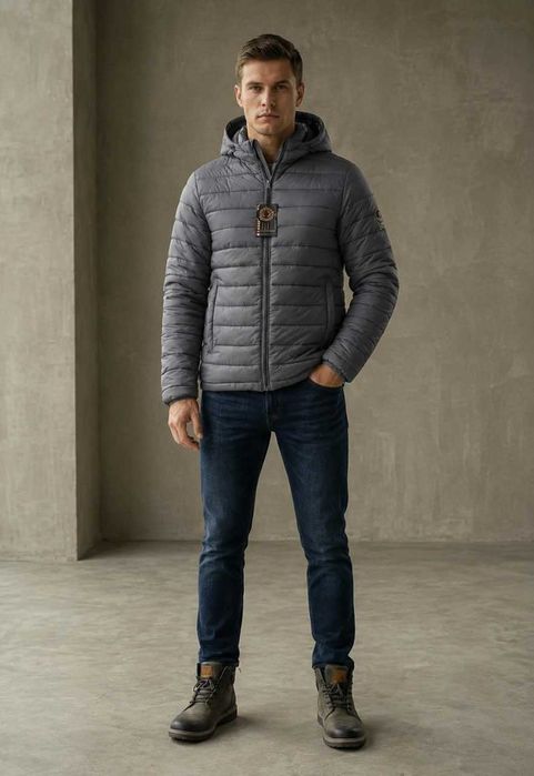 Чоловіча демісезонна куртка Just Emporio ОРИГІНАЛ Розміри:S,M,L,XL Колір сірий