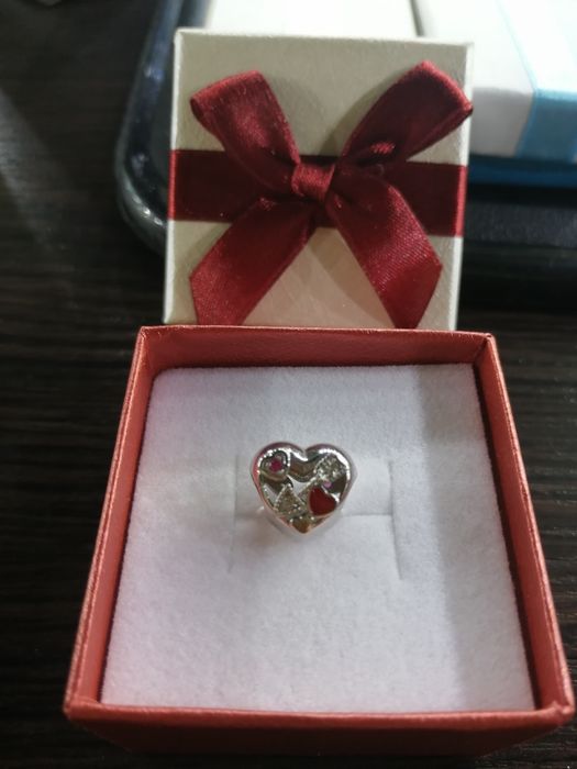 Срібний шарм Серце 925проба