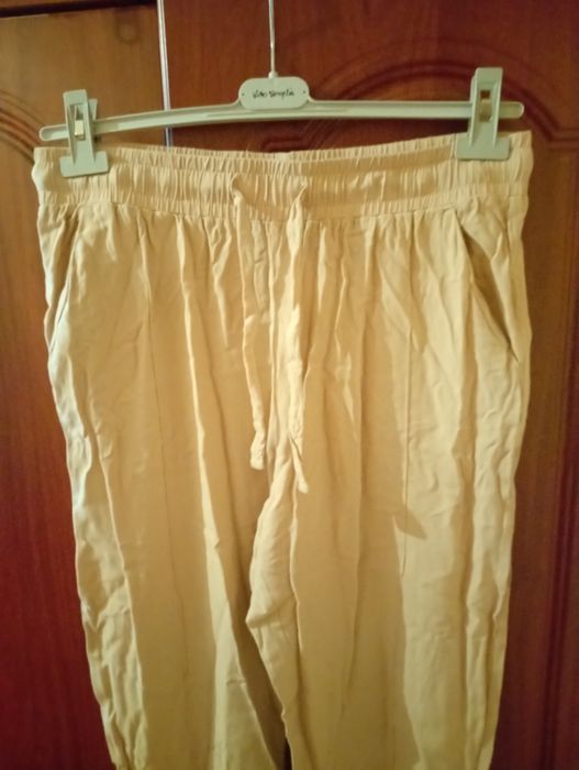Spodnie damskie jasna kawa rozm. XL