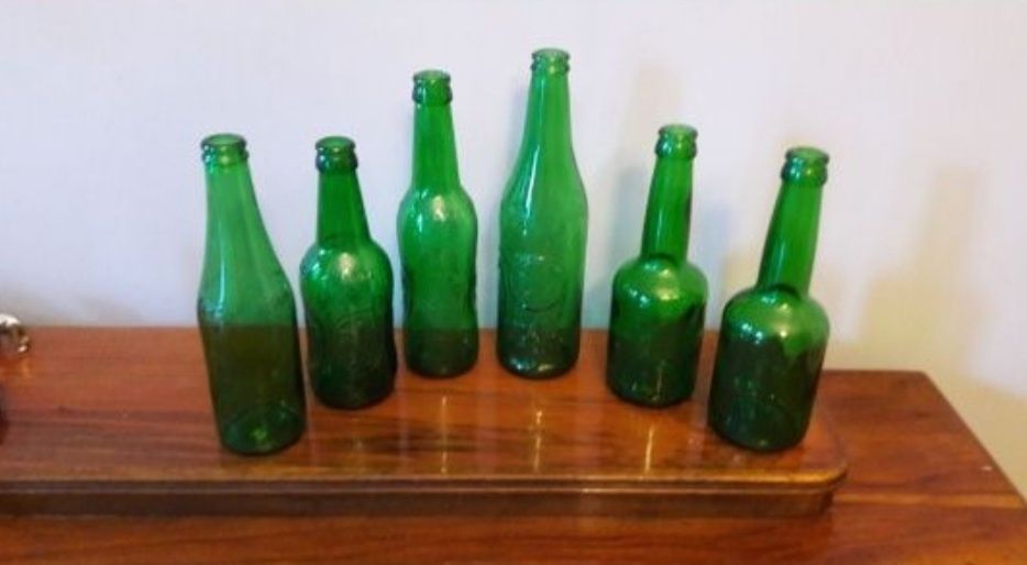 Zielone butelki - różne