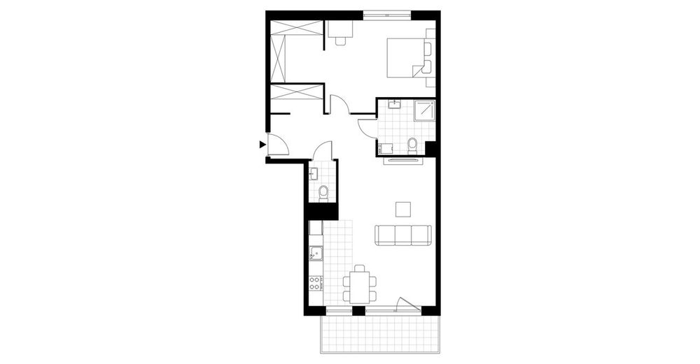 3-pokojowe mieszkanie 63 m² + loggia Bezpośrednio - Widok 4