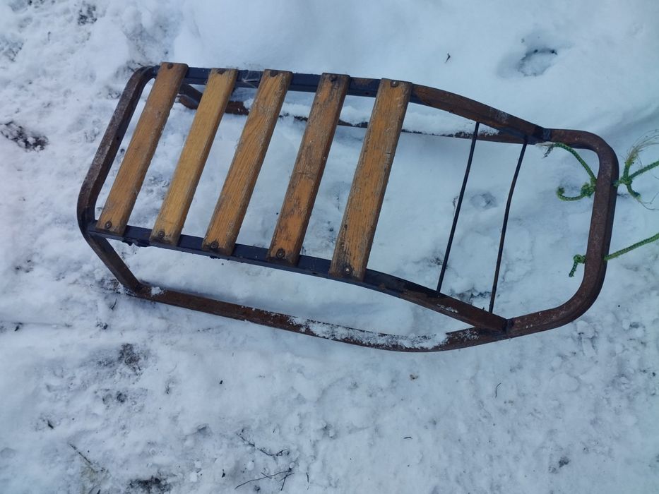 Санки без спинки с верёвкой  сани для катания детей по снегу