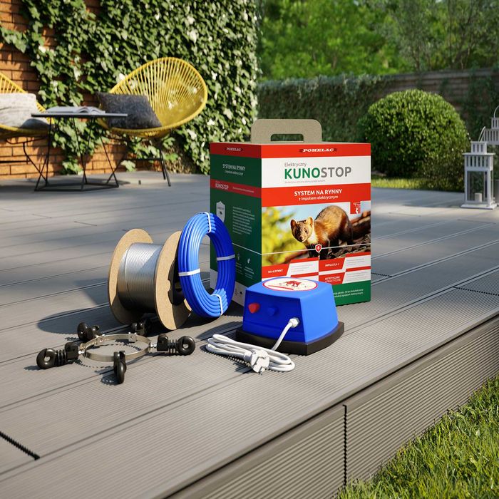 Pastuch elektryczny na kuny Kunostop – system rynnowy z impulsem +