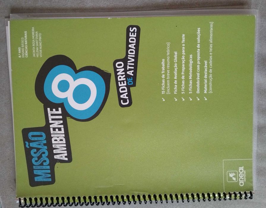 Caderno de atividades 8º FQ, TIC, CN, ING