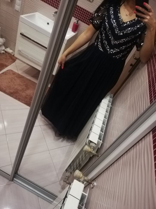 Nowa sukienka maxi długa 46 xxxl wesele osiemnastka studniówka