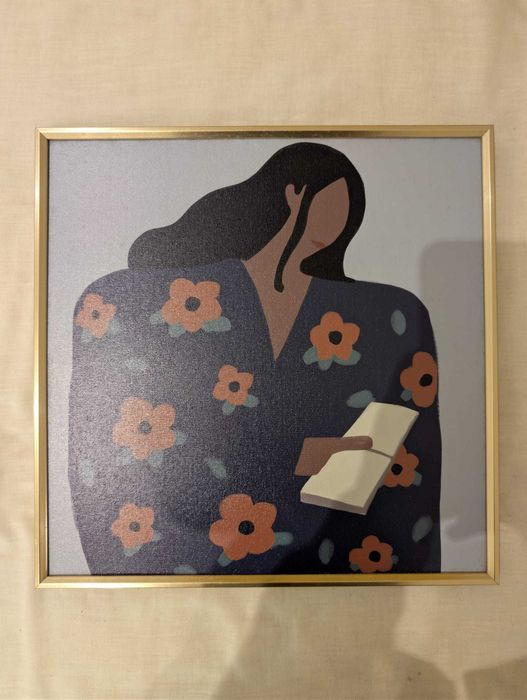 Consola de Entrada Moderna (Branco/Dourado) + OFERTA de 2 Quadros