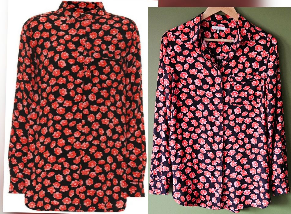 GANNI piękna koszula w kwiaty rozmiar 34 XS/S (nie wysyłam przez olx)