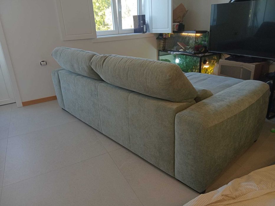 Sofá/cama Landon cor verde como novo