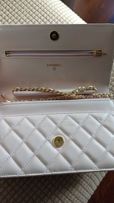 Chanel wallet on chain skóra