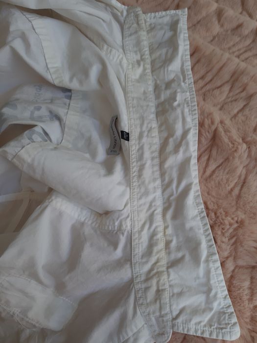 Koszula Zara XL Slim paski męska elegant man biała impreza bluzka tkma