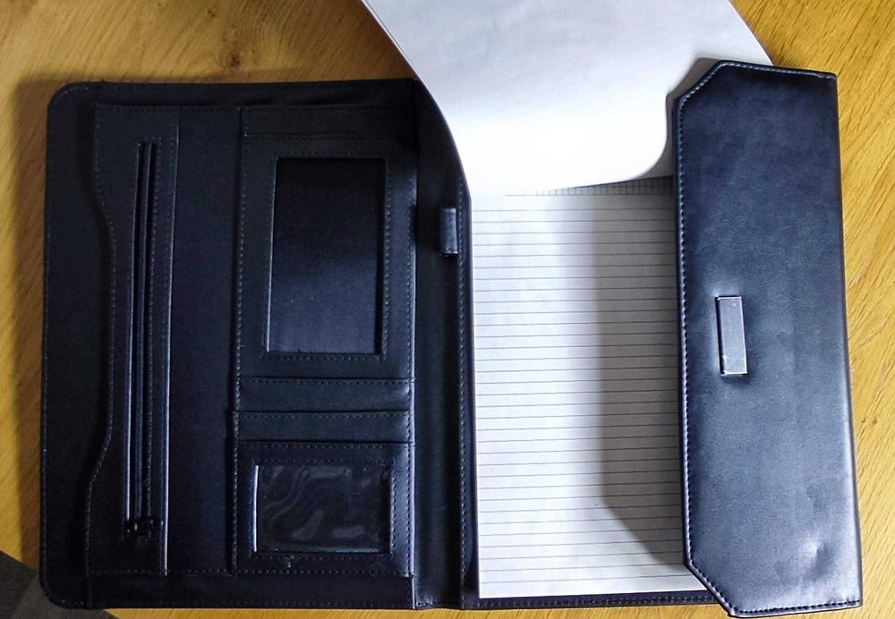 Teczka na dokumenty z notesem, Aktówka, Organizer, A4 Slim
