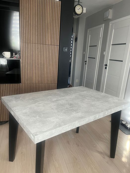 Stół loft industrialny Beton Szary solidny rozkladany