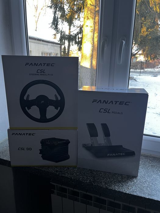 Fanatec CSL DD 5Nm + kierownica + pedały – NOWY zestaw