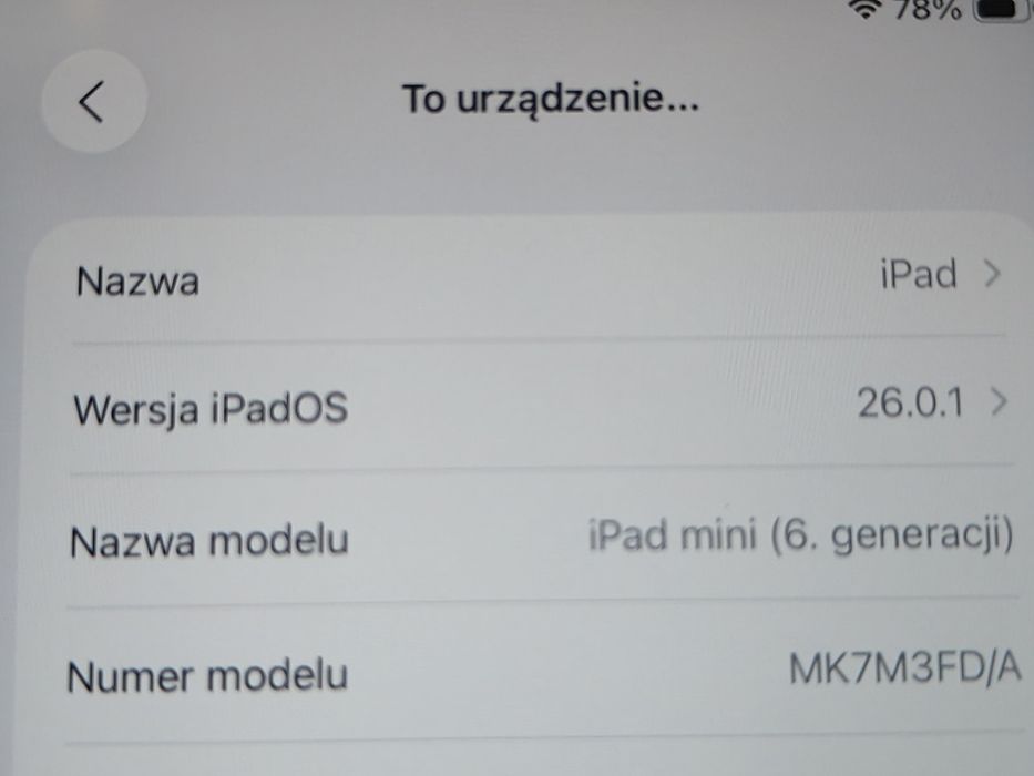 Tablet Apple iPad Mini 6 (6. generacja) 64 GB Wi-Fi – Stan jak nowy