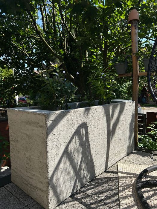 Donice ogrodowe styropianowe beton lub tynk