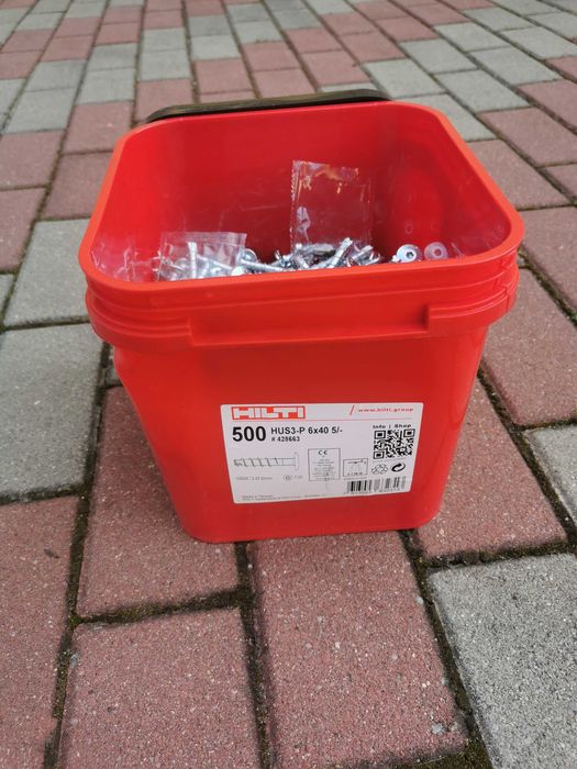 Wiaderko z kotwami do betonu Hilti