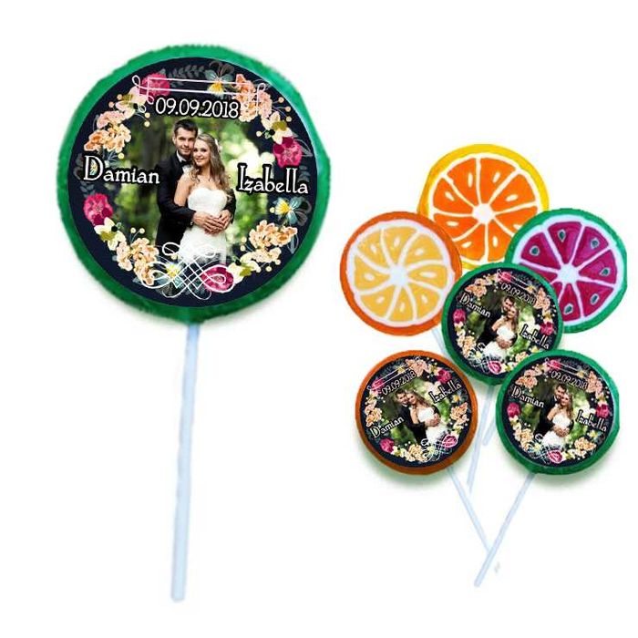 Lizaki ze zdjęciem podziękowania ŚLUB wesele Rocznica 100sztuk