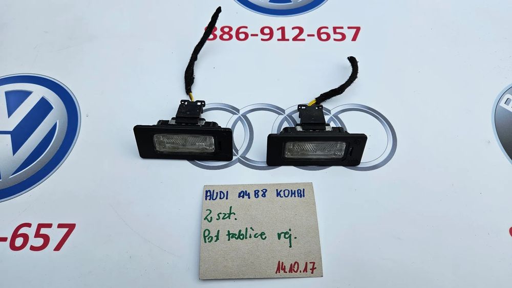 Audi A4 B8 Lampki tablicy rejestracyjnej Komplet 8T0943021