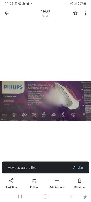 Ferro a vapor Philips