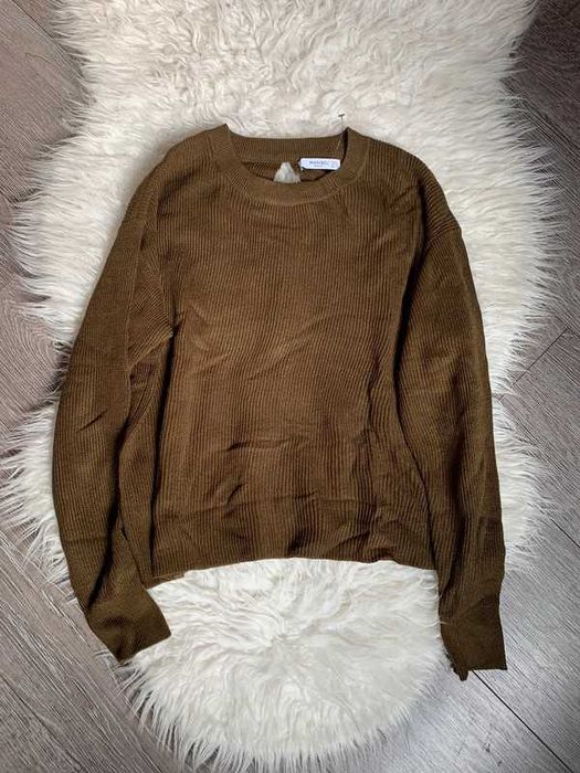 sweter mango khaki