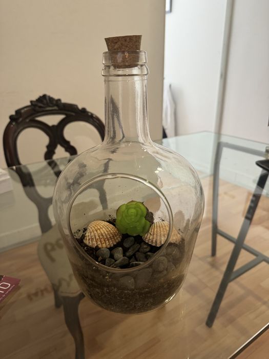 Vaso de vidro pafa decoração