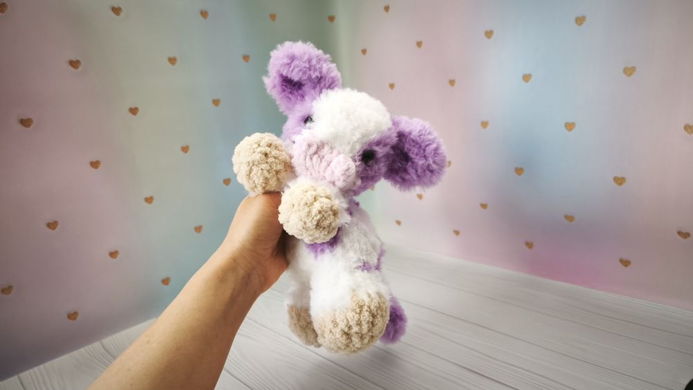 В'язана іграшка Коровка корова 25см мягкая игрушка вязаная крючком