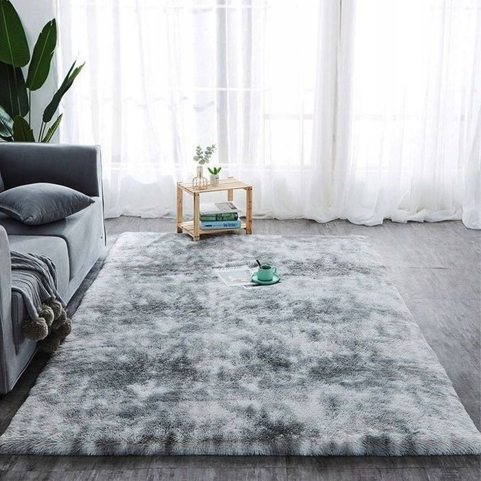 NOWY Dywan Shaggy Ombre Silver - Jasny Szary 160x220 Miękki Puszysty