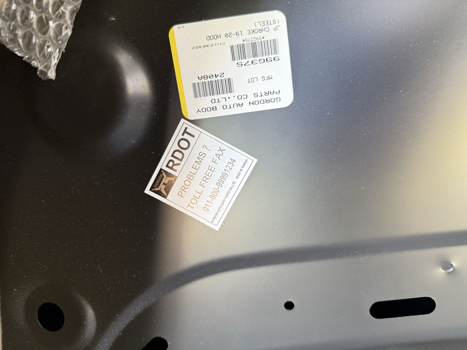 Капот метал (Gordon) Jeep Cherokee 2019+