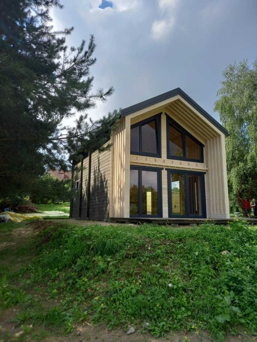 Drewniany domek letniskowy Horyzont 65 + 21 m2 - ROD, ośrodek wypoczyn