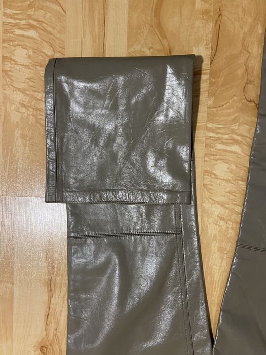 JP XS 34 spodnie skórzane damskie pas70cm brązowe nowe
