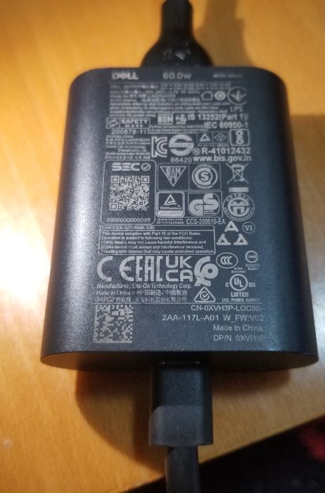 Унікальний блок живлення Dell 60w з кабелем Type-C - Type-C 160см!