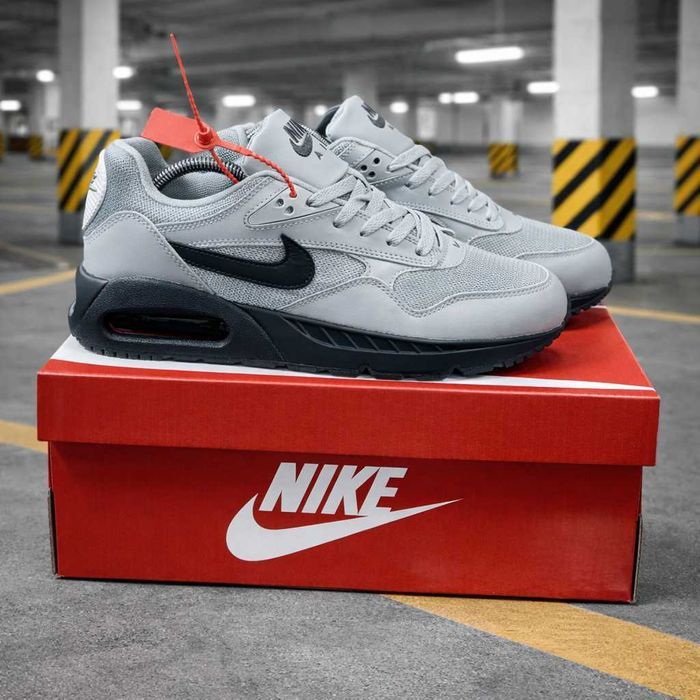 (2244) SALE Кросівки Nike Air Max сірі з чорним (43 44 45) найк