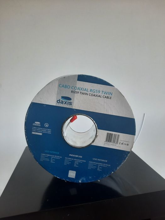 Cabo coaxial rg59 duplo