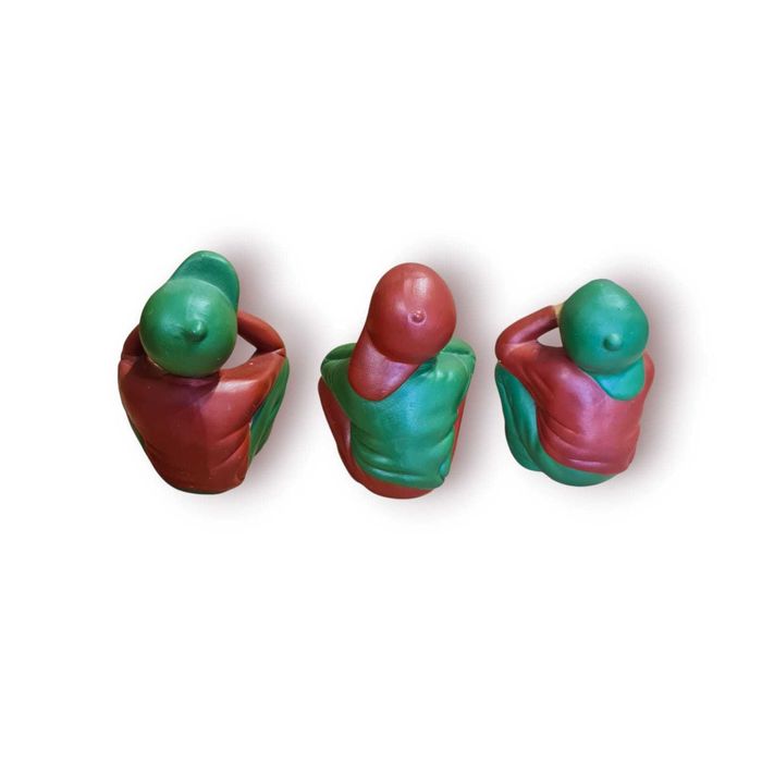 Conjunto 3 Estatuetas Decorativas – “3 Macacos Sábios” Versão Infantil