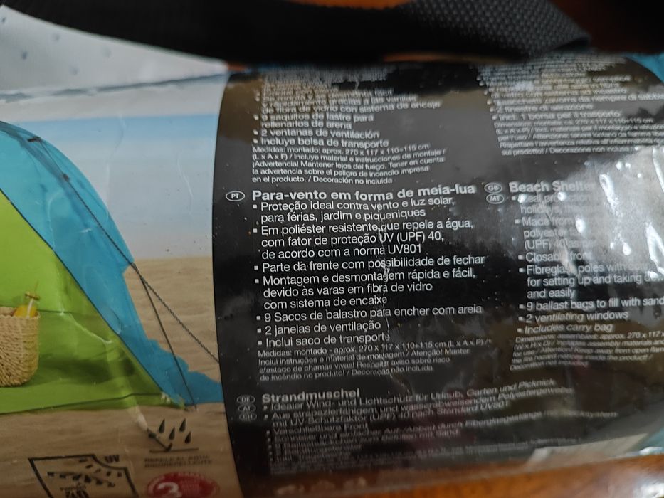 Tenda de praia / Pára vento Crivit